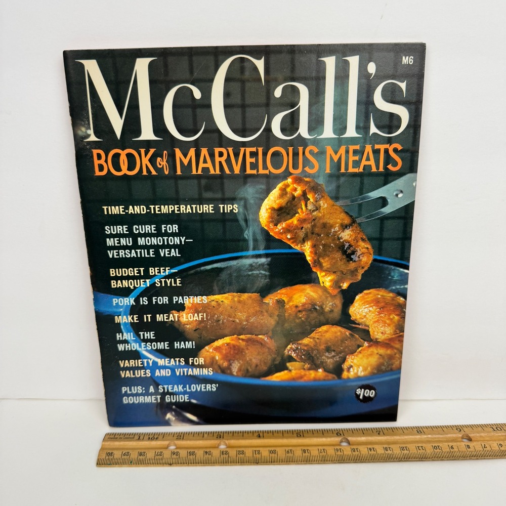 Vtg 60s McCalls Cookbook Collection Replacement Marvelous Meats M6 Paperback
